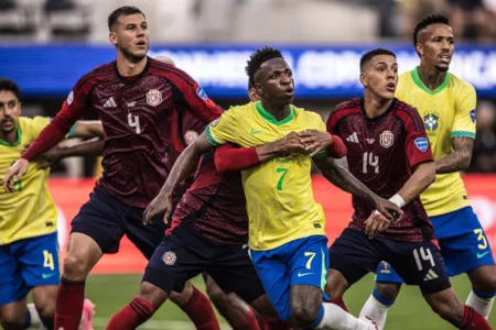 A seleção jogou contra a Costa Rica