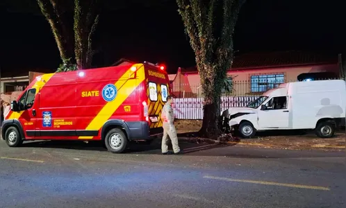 Motorista de Fiorino é preso por embriaguez após bater contra árvore