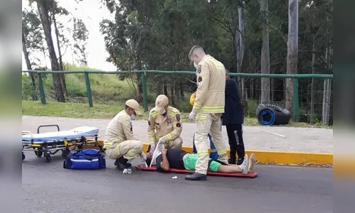 Acidente envolvendo ciclista mobiliza bombeiros em Apucarana