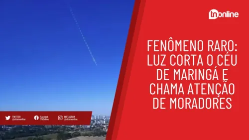 Fenômeno raro: luz corta o céu de Maringá e chama atenção de moradores