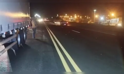 Caminhão atropela idoso na PR-092; vítima está em estado grave