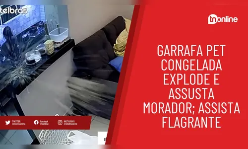 Impossível! 😱 Garrafa PET congelada explode e assusta morador