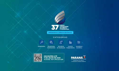 Inscrições abertas para 37ª edição do Prêmio de Ciência e Tecnologia