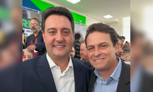 Junior da Femac e Ratinho Jr no Palácio Iguaçu