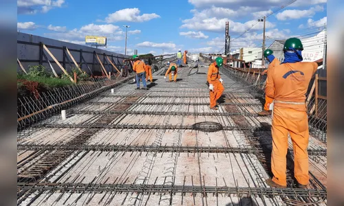 Obras dos novos viadutos na BR-376 em Sarandi avançam