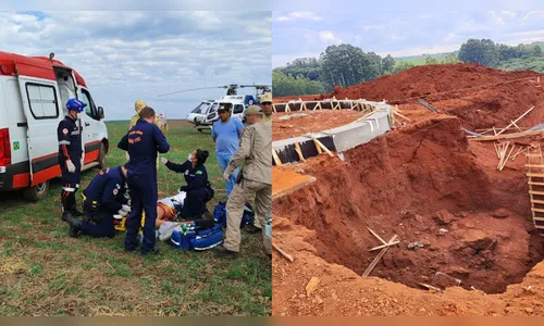 Trabalhadores são soterrados em grave acidente em Manoel Ribas