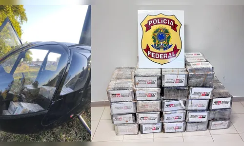 Polícia apreende helicóptero com cocaína avaliada em R$ 20 milhões