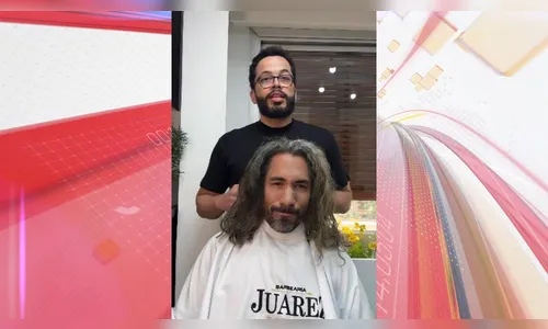 Locutor de Apucarana vai a cabeleireiro que viralizou; veja como ficou