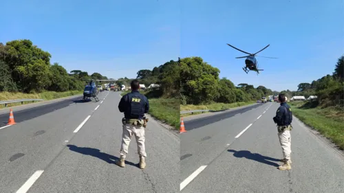 Transporte aéreo da Polícia Rodoviária Federal foi acionado