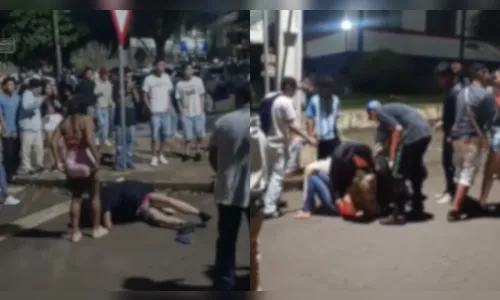 Vídeo mostra briga de adolescentes no meio da rua em Ivaiporã