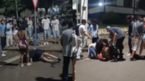 Vídeo mostra briga de adolescentes no meio da rua em Ivaiporã