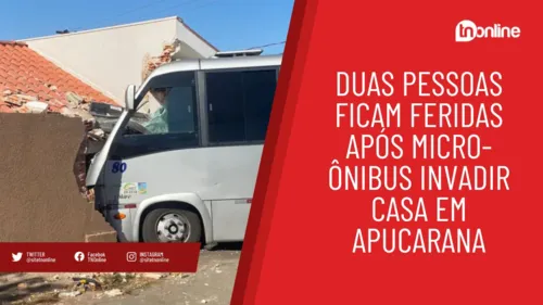 Vídeo mostra como ficou casa atingida por micro-ônibus em Apucarana