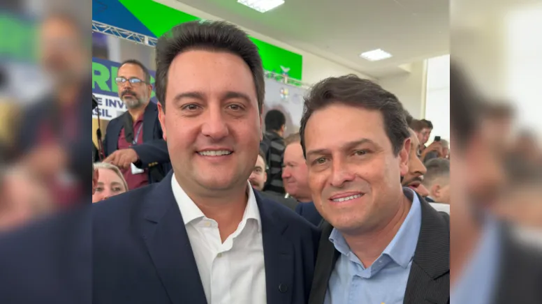 Imagem ilustrativa da notícia Junior da Femac e Ratinho Jr no Palácio Iguaçu