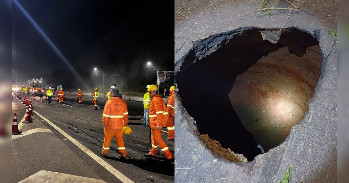 BR-277: buraco de sete metros causa prejuízos e transtorno no Paraná