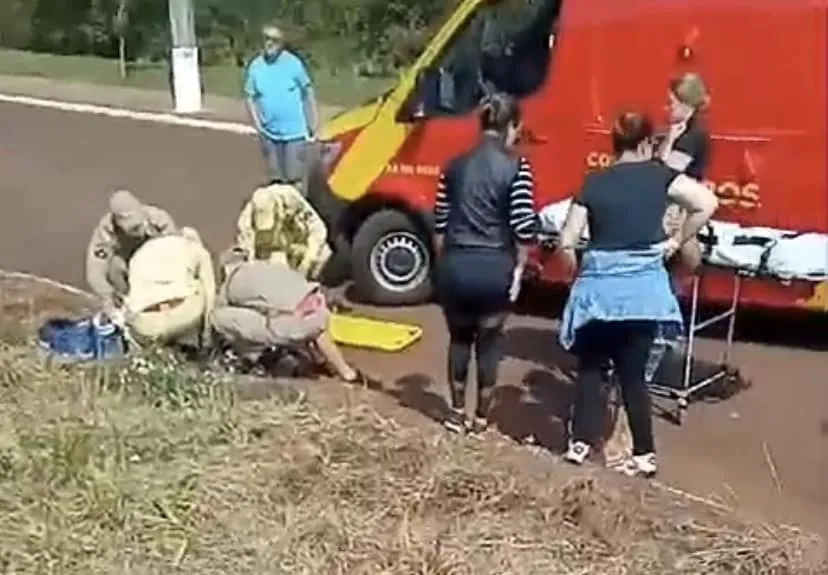 Acidente foi próximo ao lago municipal