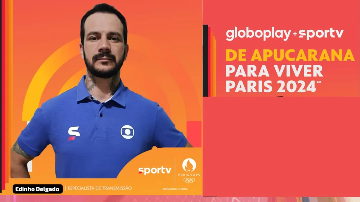 Apucaranense vai comentar Olímpiadas ao vivo no SporTV, da TV Globo
