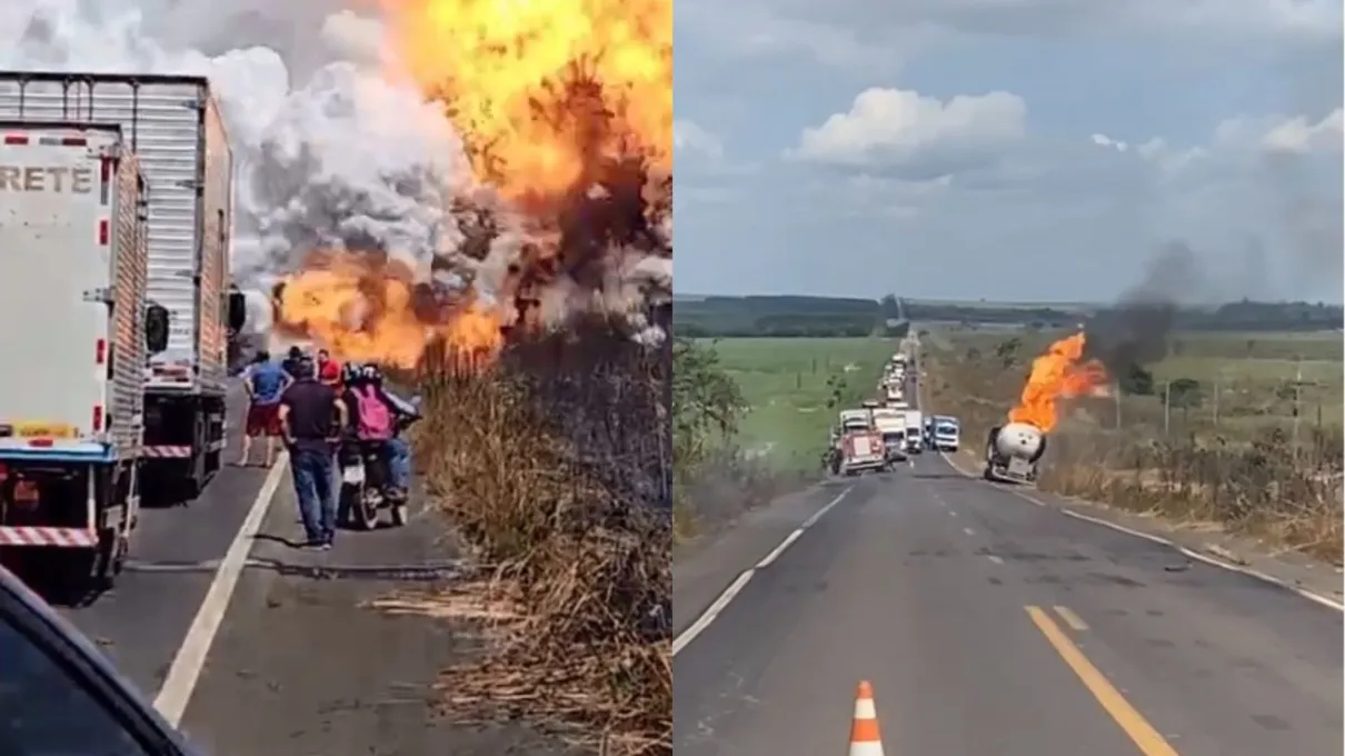 Caminhão-tanque explodiu na BR-010