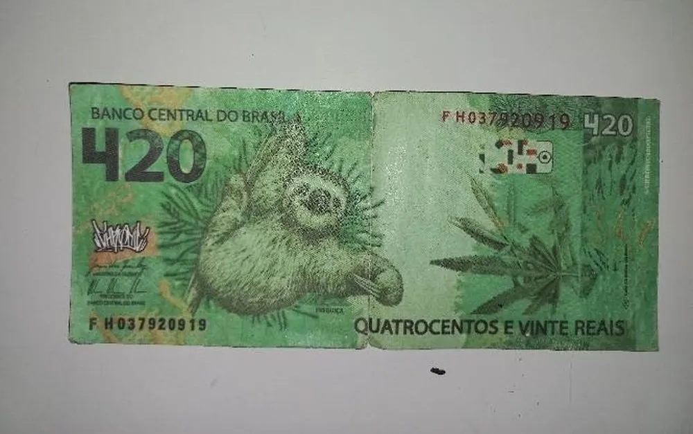 Cédula ainda possui desenhos de folha de maconha