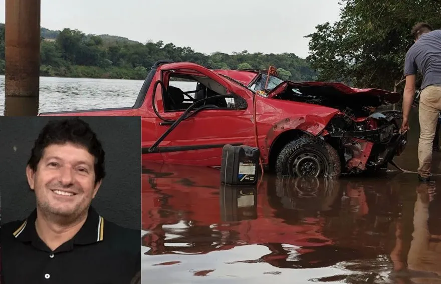 Empresário morre após carro cair de ponte na PR-486