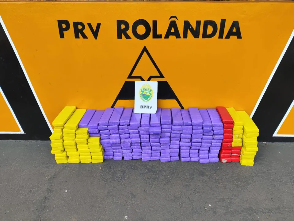 Polícia Rodoviária apreende 150kg de maconha em Rolândia