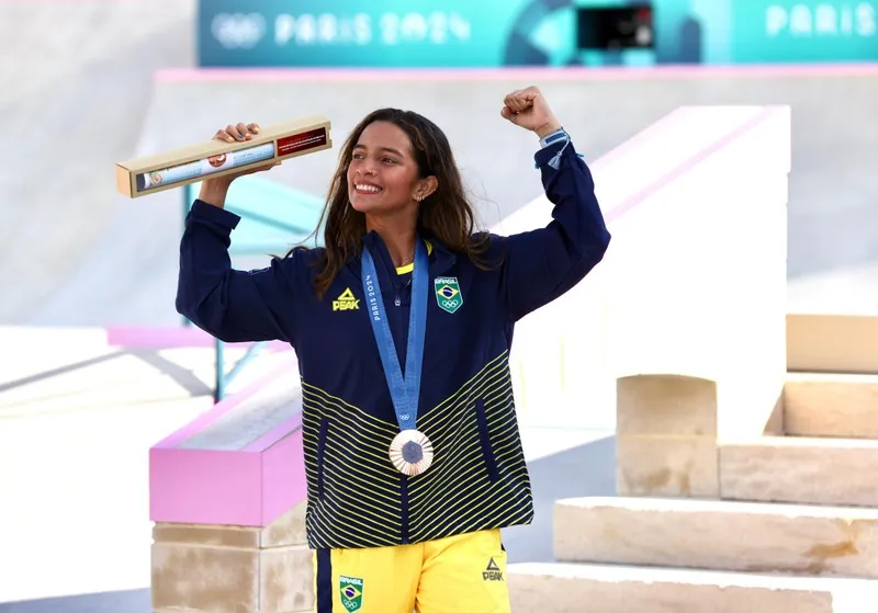 Rayssa garantiu uma medalha de bronze para o Brasil
