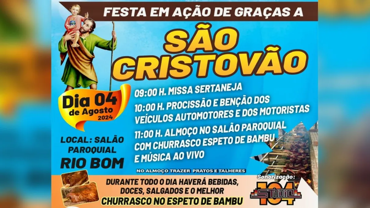 Rio Bom faz festa em ação de graças a São Cristovão