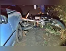 Acidente entre carro e moto deixa uma mulher morta na PR-466