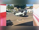 T-Cross fica de "ponta cabeça" após colidir com Ranger em Jandaia