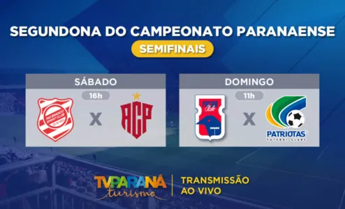 A TV Paraná Turismo transmite, ao vivo, neste final de semana os dois jogos da Semifinal da Série B