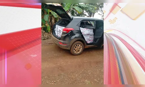 Motorista foge da PF e abandona carro com cigarros contrabandeados