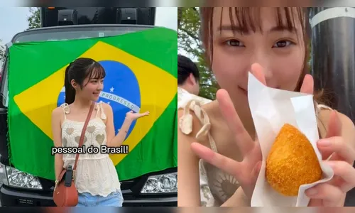 Japonesa prova comidas do BR: 