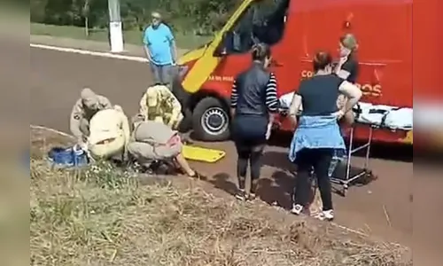 Motociclista sofre ferimentos após queda de moto em Jardim Alegre