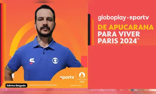 Apucaranense vai comentar Olímpiadas ao vivo no SporTV, da TV Globo