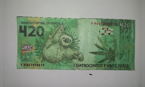 Traficante é preso com nota de R$ 420 com bicho-preguiça no Paraná