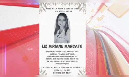 Despedida para médica que morreu no Canadá acontece neste domingo (28)