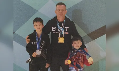 Pai e filhos de Apucarana se destacam em campeonato de jiu-jítsu