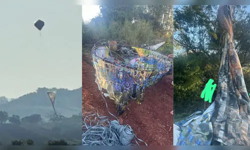 Fim do mistério: balão cai em propriedade rural na região de Apucarana