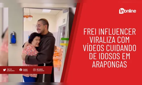 Frei influencer viraliza com vídeos cuidando de idosos em Arapongas