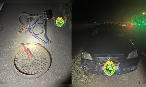 Ciclista é internado após colisão com carro na PR-444 em Apucarana