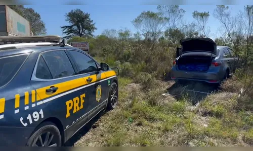 Vídeo mostra perseguição da PRF a veículo com 200 kg de maconha no PR