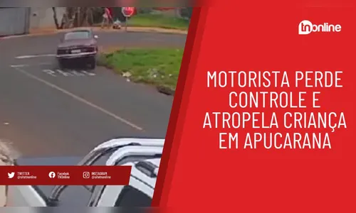 Motorista perde controle e atropela criança em Apucarana