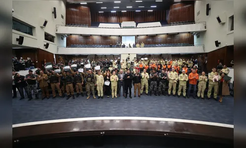 Forças de segurança do PR que atuaram no RS recebem homenagem