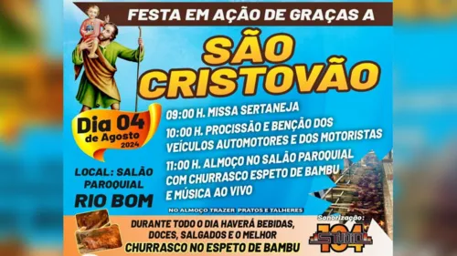 Rio Bom faz festa em ação de graças a São Cristovão