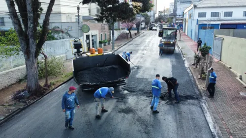 Rua Irmã Eleutéria, que fica próximo ao Colégio Glorinha