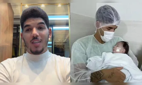 Zé Vaqueiro e o filho Arthur, que faleceu na última segunda-feira, 8, aos 11 meses de idade
