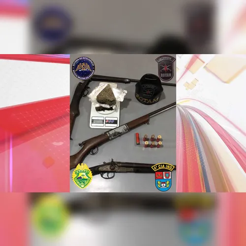Polícia Militar apreende drogas e armas de fogo em Ariranha do Ivaí