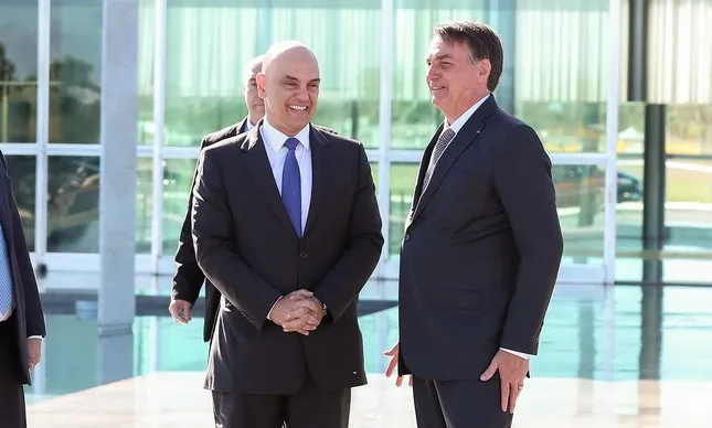 Alexandre de Moraes e Jair Bolsonaro