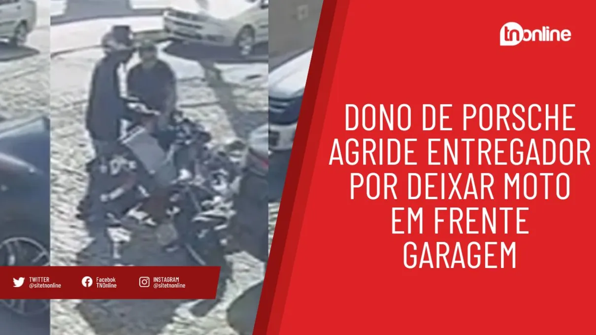 Dono de Porsche agride entregador por deixar moto em frente garagem