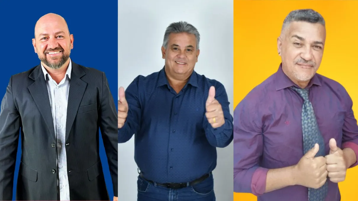 Hugo Manueira (PSD), Moises Ribeiro (PP) e Aroldo Santos (PSOL)