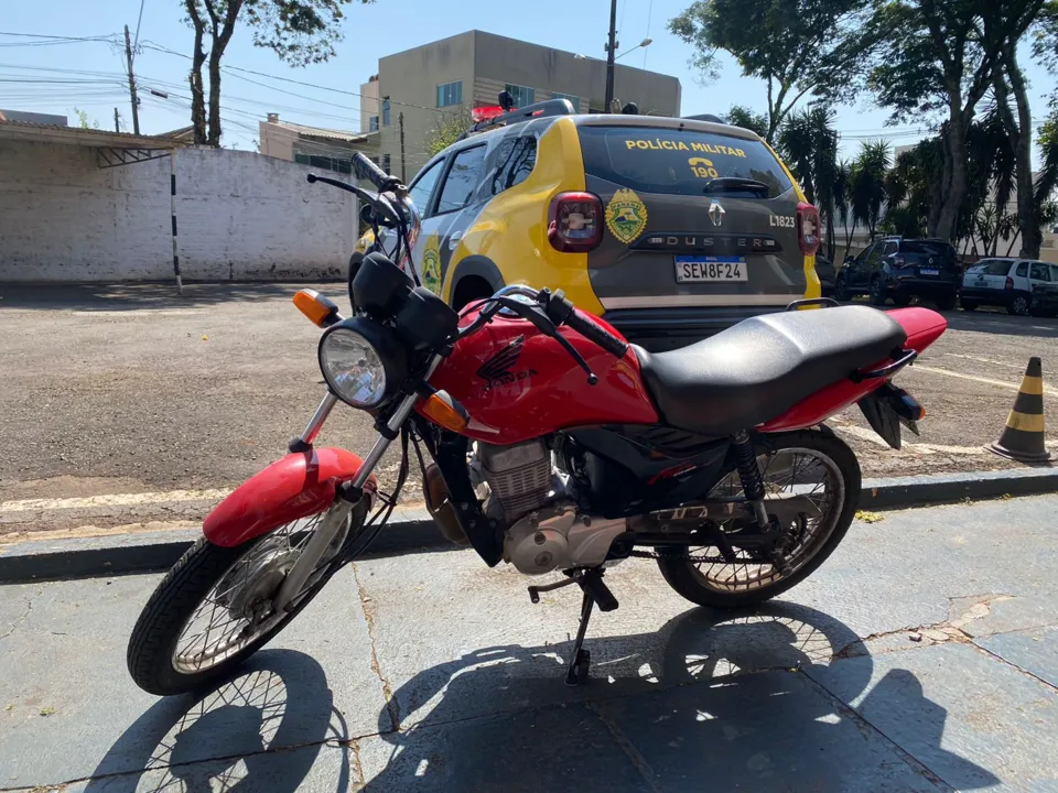 Moto foi furtada na terça-feira (20) em Apucarana